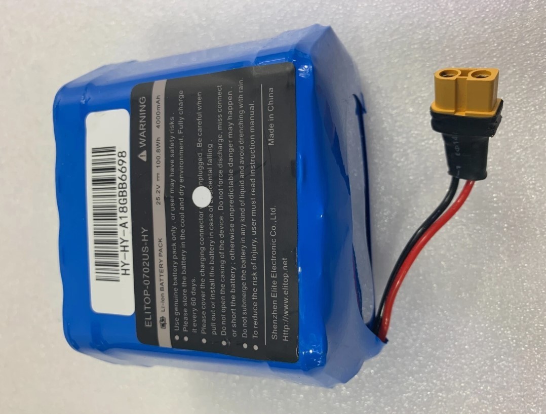 ELITOP -0702US-HY 25.2V Li-ion battery 4000 mAh, 100.8 Wh