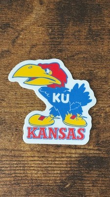Kansas University Jayhawks Vintage KU Die Cut Sticker Decal