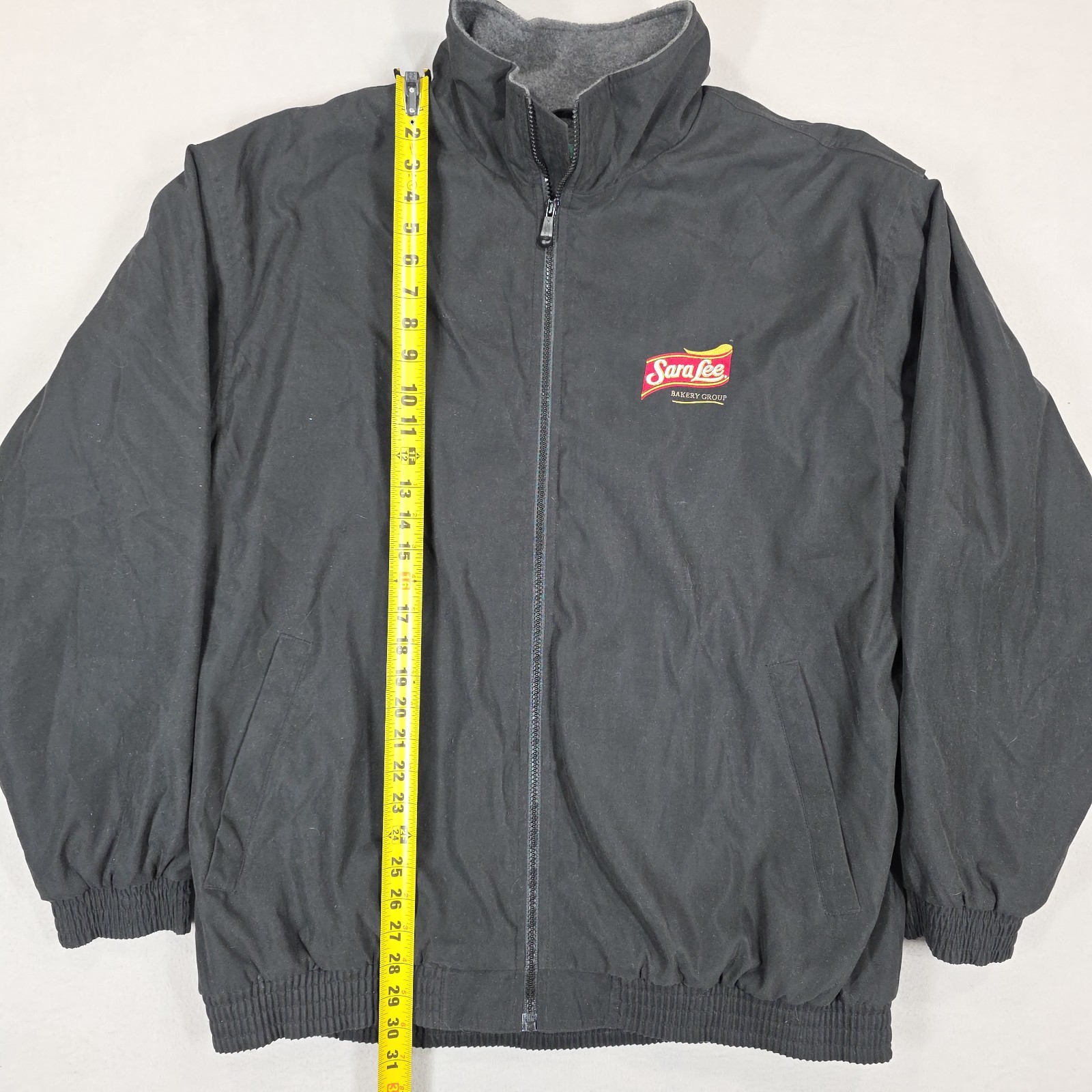 Sara Lee Windbreaker Jacket Men's XL Black Logo Lined Full Zip Bakery Breadcore thumbnail 8