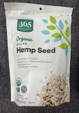 365 Whole Foods Market Hulled Hemp Seeds 12oz New Exp 2/2027
