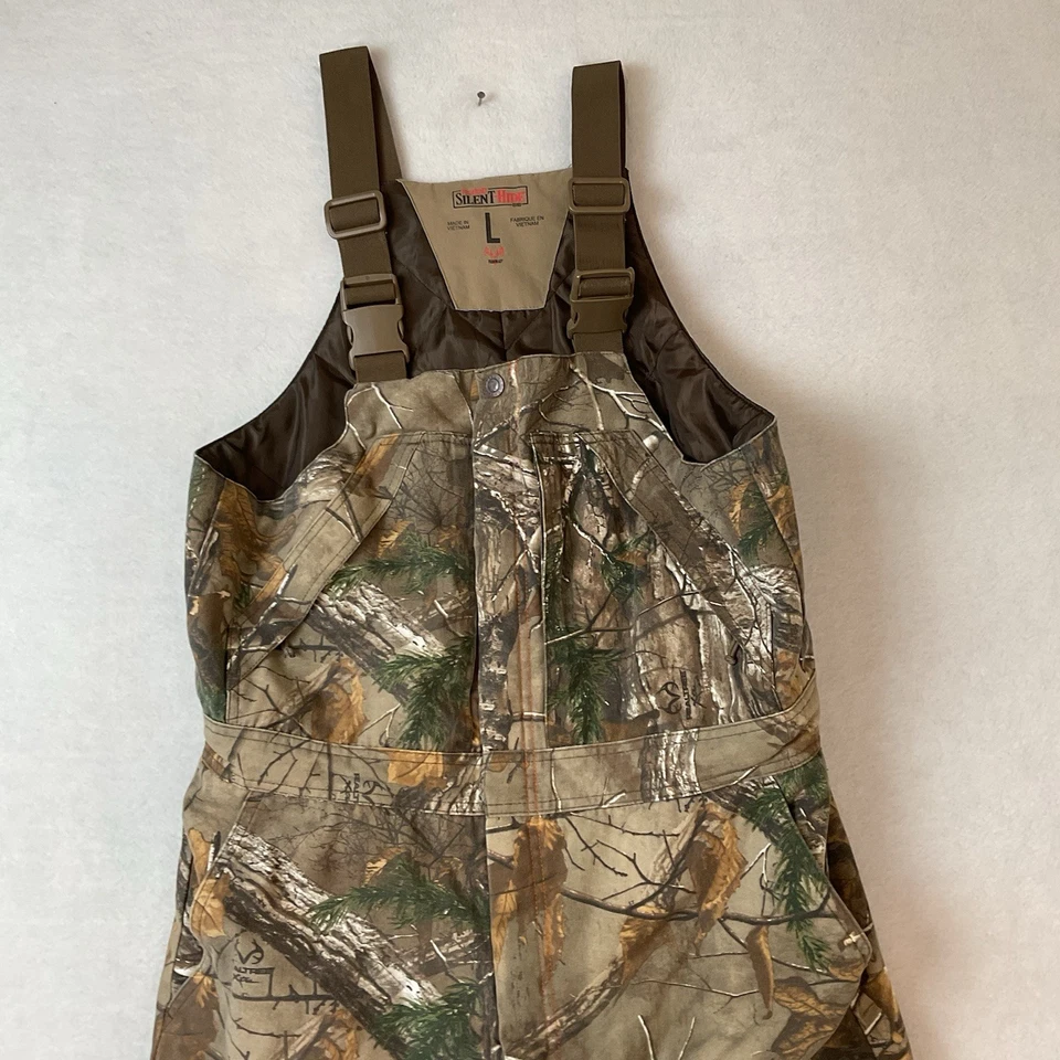 Redhead Silent Hide Bib Overalls Mens L Camouflage Realtree Thermolite Insulated - Image 3 of 4
