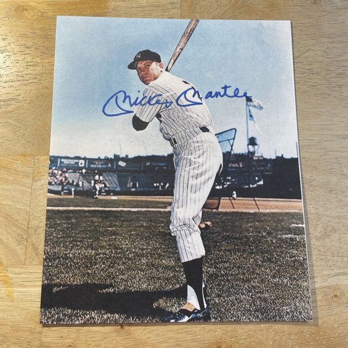 MICKEY MANTLE 8x10 FOTO AUTOGRAFA FIRMATA Certificato di Autenticità - Foto 2 di 5
