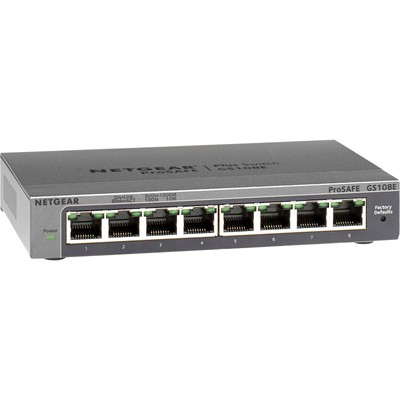 NETGEAR - 8-Port 10/100/1000 Mbps Gigabit Plus Managed Switch