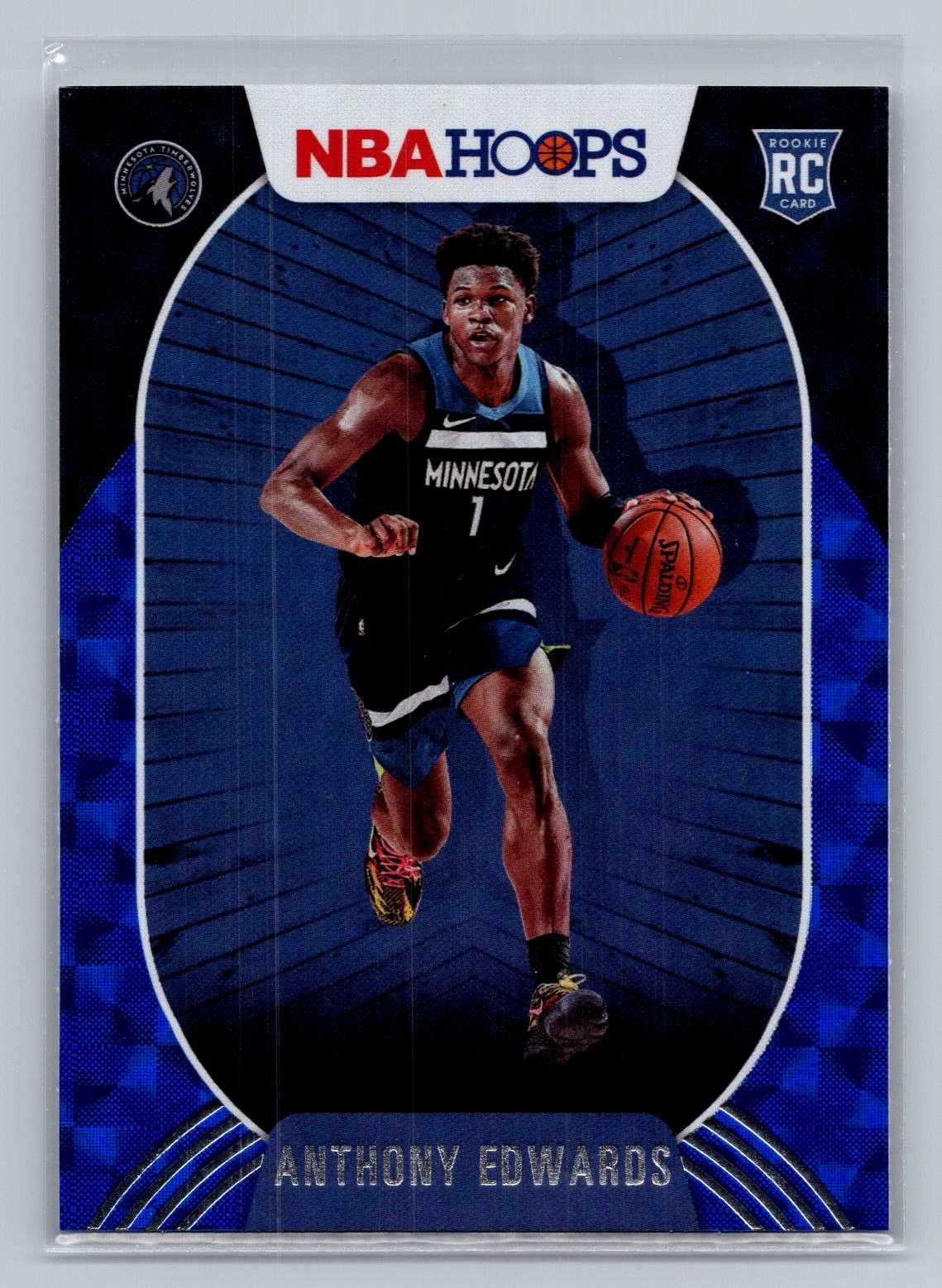 Anthony Edwards 2020-21 Hoops #216 Hyper Blue Rookie RC Timberwolves