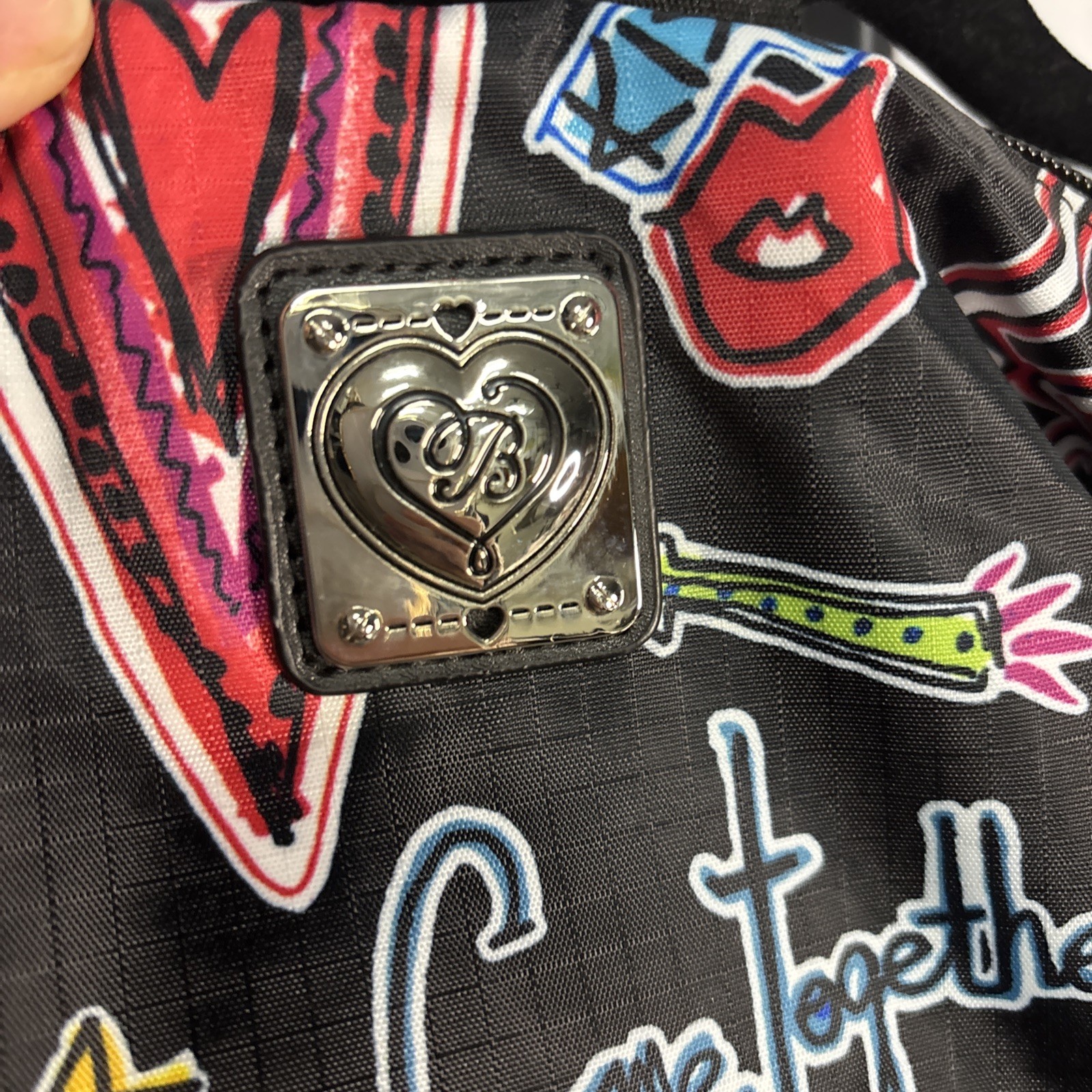 Brighton Love Scribble Backpack EUC - image 2