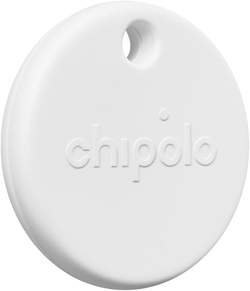Chipolo POP Bluetooth Tracker Tag - Works With Apple Find My & Android - White