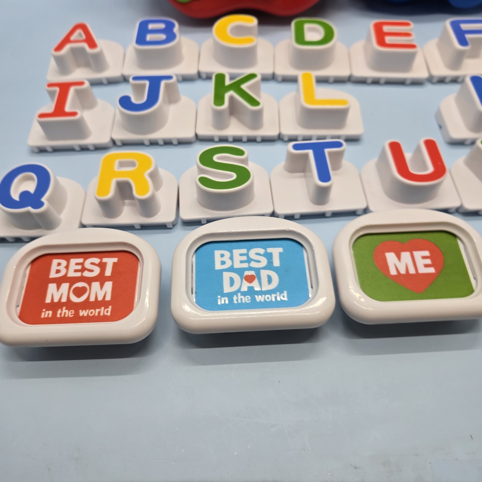 FRIDGE PHONICS • LeapFrog Tads Interactive Apple & Bus Magnetic Talking ABC Toys