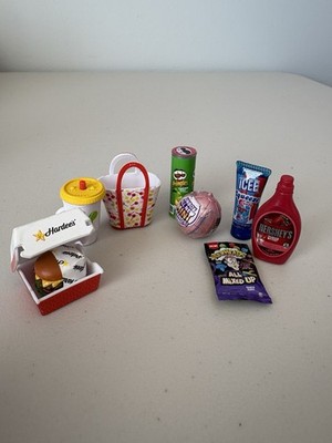 Mini Brands Lot Of 8 Food Pringles Hersheys Syrup Icee Warheads