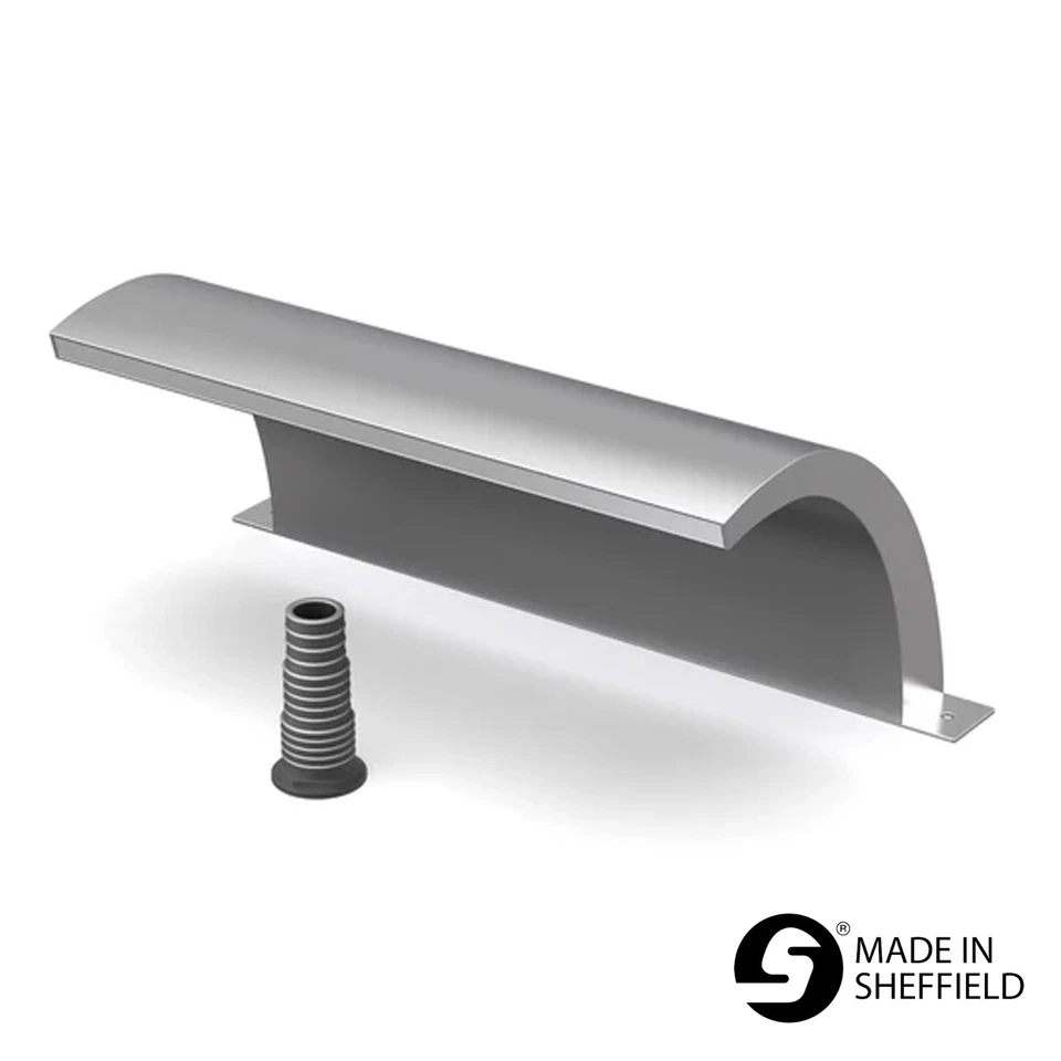 Edelstahl Bogen Wasserfall gebogen Teich Wasserblatt Koi