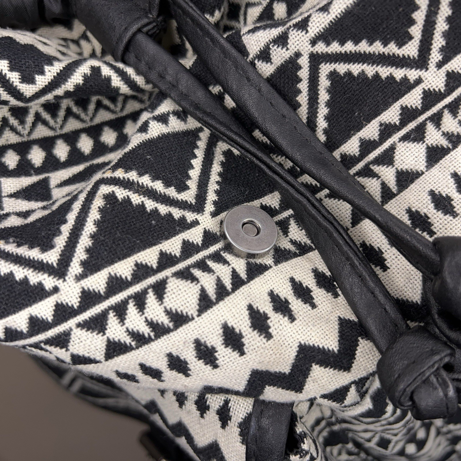 Mossimo Large Drawstring Bohemian Sytle Boho Blac… - image 9