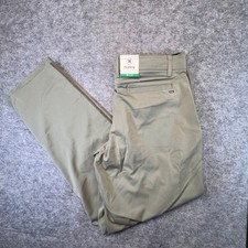 Hurley Mens Performance Chino Pants Olive Green Stretch Golf 38x34 New