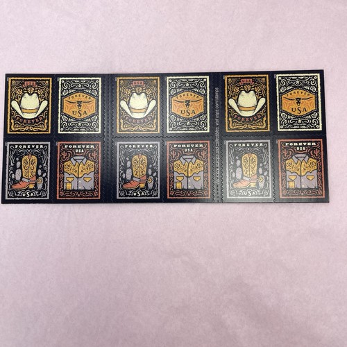 #5615-5618a Western Wear (forever) 2021 Issue-MNH Booklet Pane of 20 NEW - Picture 3 of 4