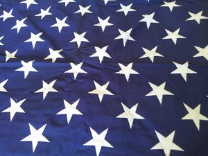 US Flag 58 in x 114 in Made 100% Cotton Embroidered Stars & Sewn Stripes