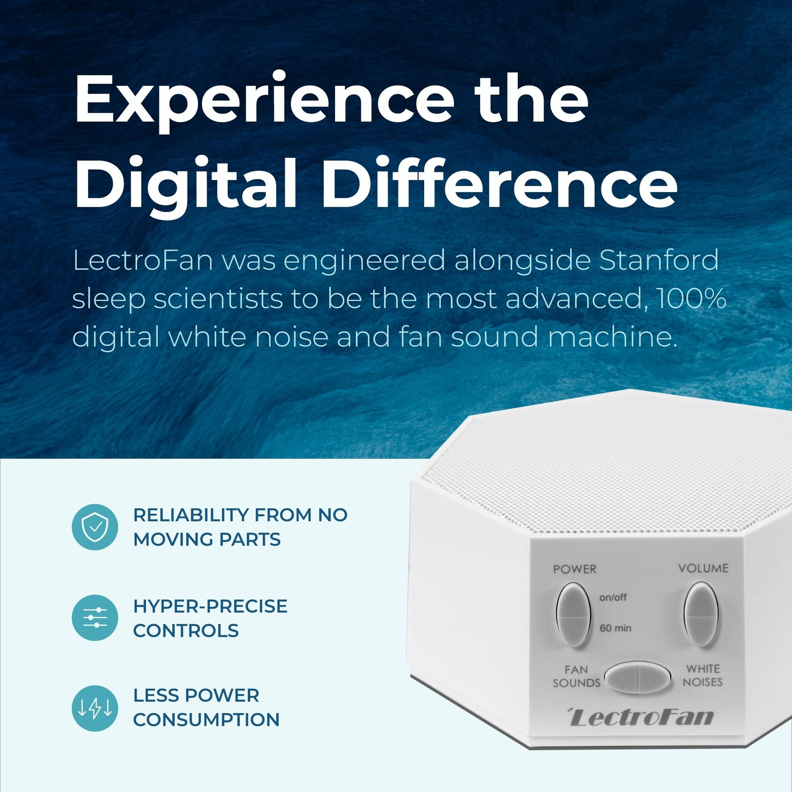 Adaptive Sound Technologies LectroFan Classic White Noise Machine - Compact S...