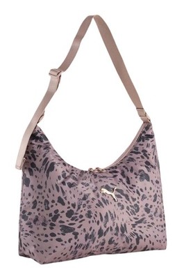 PUMA Pop Slouchy Hobo Bag Schultertasche Tasche Sandstone - Animal AOP beige