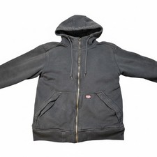 Wrangler Men's Workwear Hoodie Black Sherpa Lined Full Zip Jacket Heavyweight
