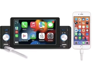 SELLSHOPONLINE *PREMIUM* 5" Apple CarPlay/Android Auto Car Stereo 1 DIN, FM, BT, *US Stock*