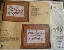 Creative Circle BORN LEADERS Counted Cross Stitch Mat & Frame Kit #1654