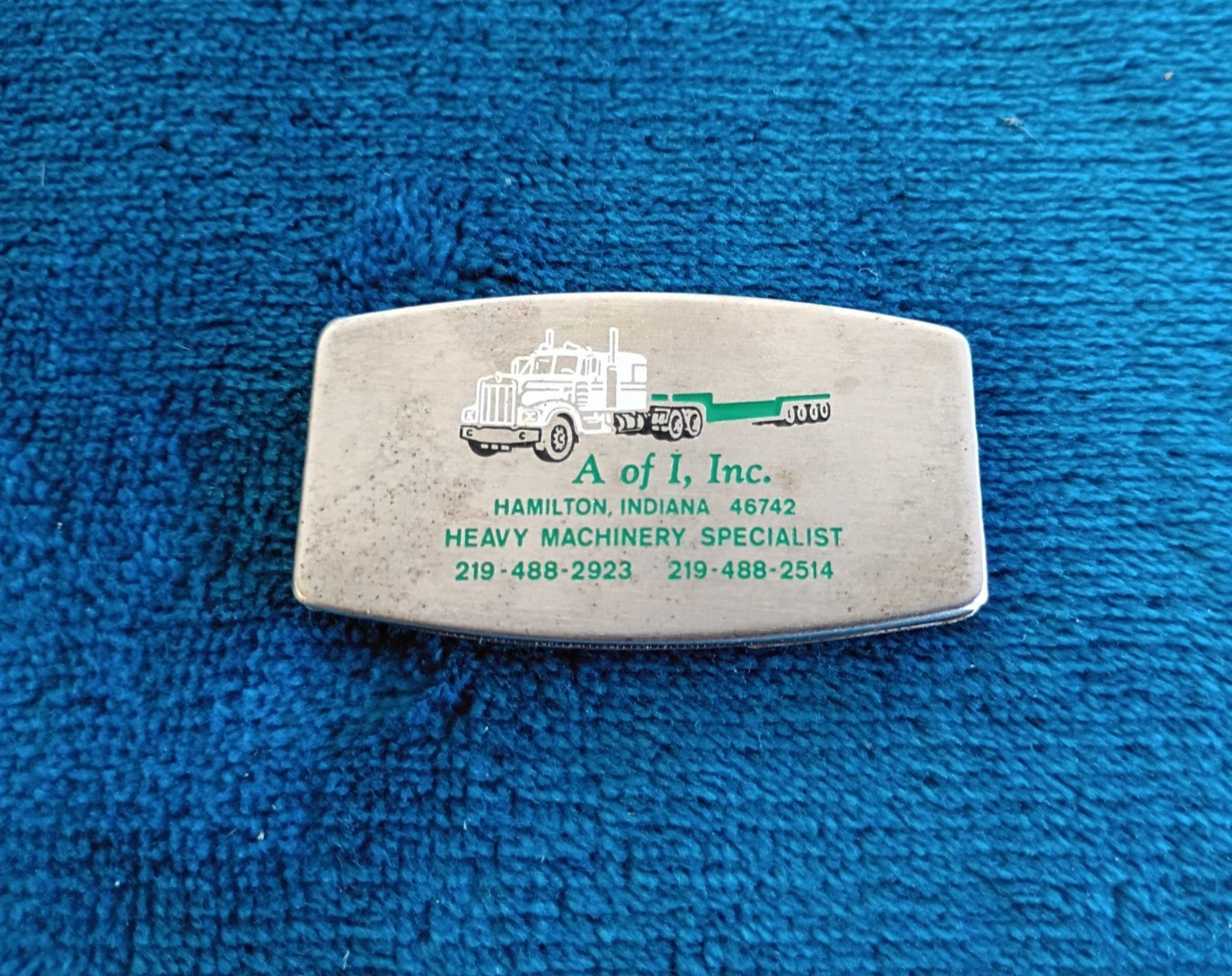 Zippo Metal Pocket Knife Advertising Heavy Machinery Specialist  2 Inch Vintage.