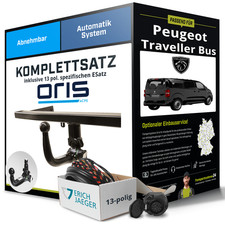 Für PEUGEOT Traveller Bus Typ V Anhängerkupplung abnehmbar +eSatz 13pol 16- AHK