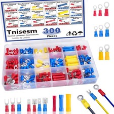 300PCS Assorted Insulated Electrical Wire Crimp Terminals Port Connectors Kit US