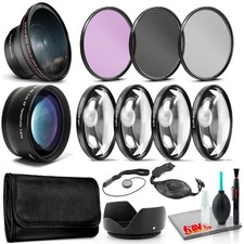 62mm Essential Accessories Includes Close Up Lens Set, Telephoto Lens, and More