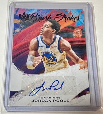 2020 Panini Court kings Brush Strokes  Jordan Poole  Wariors Auto /25 #BR-JPL