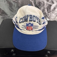 Vintage Dallas Cowboy Hat Snapback White Blue Gray Logo Athletic Diamond NFL 90s