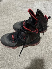 Nike LeBron 19 Bred Black/Red Mid Top Men s 1...