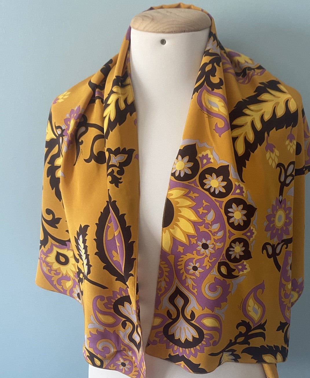 S27# Gucci  Monogram Rectangle Multicolore Silk S… - image 4