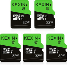32GB Micro SD Card 5 Pack with SD Adapter Microsdhc Memory Card UHS-I C10 U1 Mic