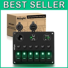 Multi-Function 6 Gang Switch Panel with Overload Protection