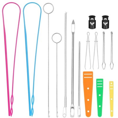 16 PCS Drawstring Threader, Loop Turner Sewing Tool with Flexible Hoodie String