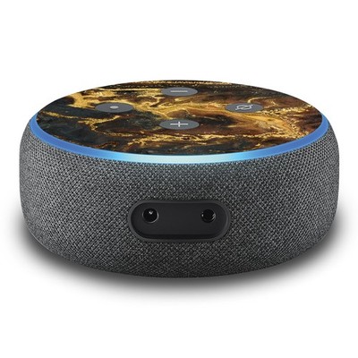 2er Set Aufkleber Goldpuder passend für Alexa Echo Dot Gen.3 Assistant R137-21 