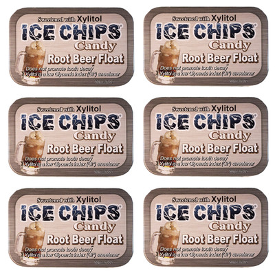 Ice Chips Xylitol Candy Root Beer Float 1.76 oz Each (Pack of 6)
