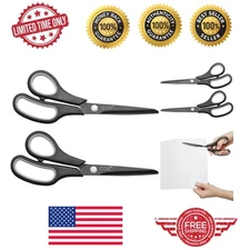 Titanium 8-Inch Scissors 2-Pack with Comfort-Grip Handles for Effortless Cutting