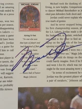 Rare Original Michael Jordan Autographed , Magazine article Page  1993 NBA .