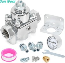 12-803 Adjustable Fuel Pressure Regulator With Gauge Compatible With Holley And