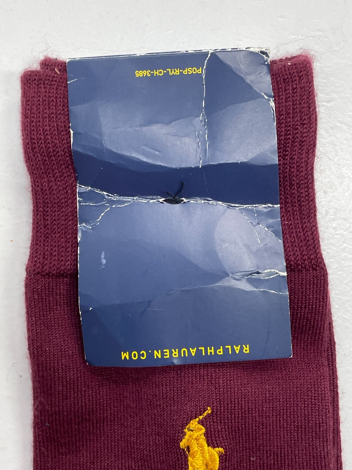 NUOVO Polo Ralph Lauren Uomo Rosso Pantalone Calzini Lungo Giallo Pony Logo Ricamato Nuovo con etichette