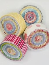 Rag Rug Fabric Strips Yarn Amish Knot Lockerhooking Light & Bright 60 yds