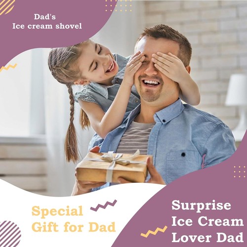 Regalos Día del Padre de Hija, Pala de Helado de Papá, Helado de Acero Inoxidable - Imagen 4 de 11