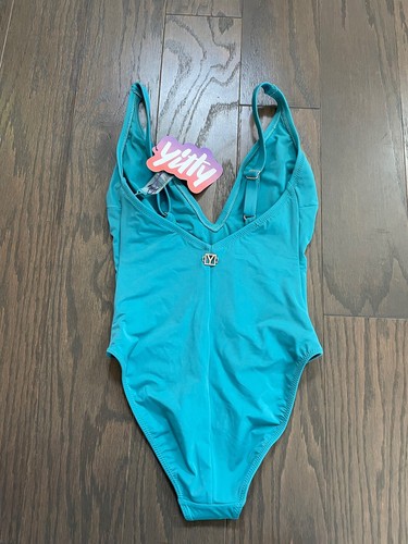 New Yitty By Fabletics Shaping Swim French Cut Low Cut One Piece Bathing Suit XS - Picture 2 of 3