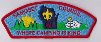 Samoset Council WI Red Border Plastic Backing FDL CSP