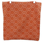 Set of 3-Geometric 20"x20" Orange & White Throw Pillow Covers Full Zip Opening