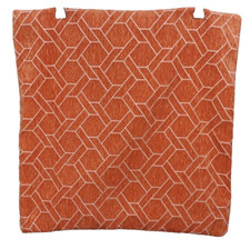Set of 3-Geometric 20"x20" Orange White Throw Pillow Covers Full Zip Opening
