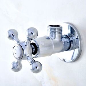 1 2 Male X 1 2 Male Thread Bathroom Chrome Brass Angle Stop Valve Fav014 Ebay