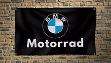BMW Motorrad Flag 3x5 FT Logo Car Banner for Garage Man Cave Wall Decor Banner