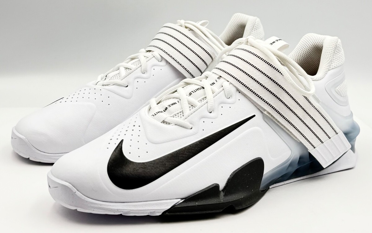 NIKE SAVALEOS Mens White Black Weightlifting Training Shoes  display picture 1