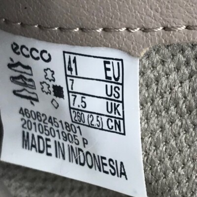 Womens 10-10.5 41 Ecco Soft 7 Runner Sneakers Brown Off White Perf