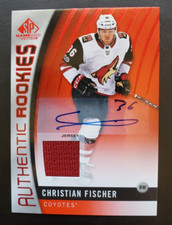 2017-18 UD SP Game Used Christian Fischer Authentic Rookies Red Auto Patch #180
